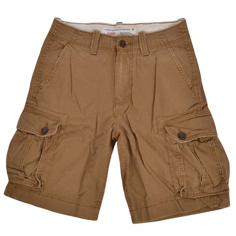 Pros Longer in length, comfortable Cons Inseam too short according to some users Material 92 Cotton, 5 Recycled Cotton, 3 Elastane American Eagle has a nice selection of handy dandy cotton shorts as well that vary in length and design. . American eagle cargo shorts